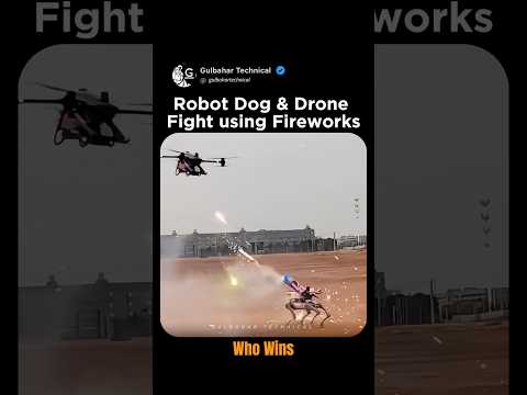 Robot Dog vs. Drone – Who Wins the Firework War?! 😂🔥