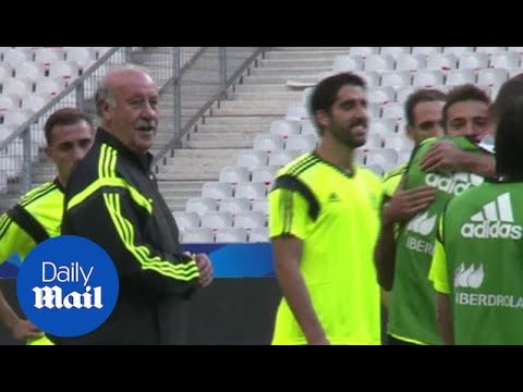 A new look Spain team train ahead of France friendly - Daily Mail