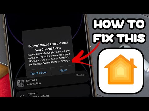 &quot;Home&quot; Would Like To Send You Critical Alerts | Fixed iPhone Stuck On Critical Alerts (100% Working)