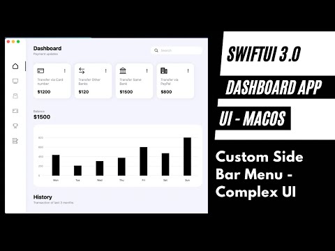 SwiftUI Dashboard App UI For macOS - Mac Catalyst Apps - Custom Side Bar Menu - SwiftUI Tutorials