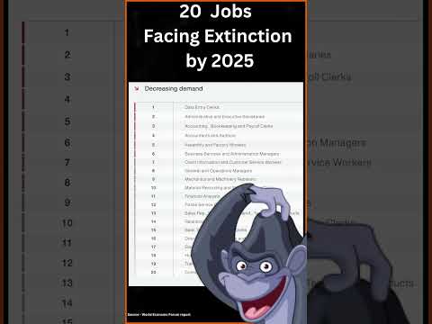 Is Your Job Safe? Check out WEF’s INSANE List - 20 Jobs Facing Extinction &amp; 20 Rising Stars
