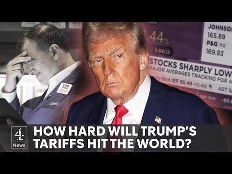 Stock markets tumble as world prepares for Trump tariffs