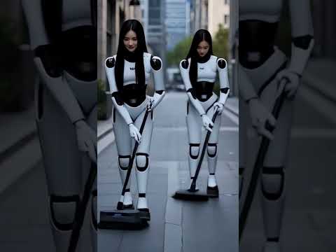 Smart AI Robots Cleaning Roads – The Future of Urban Maintenance! 🤖🧹 #robot #robots