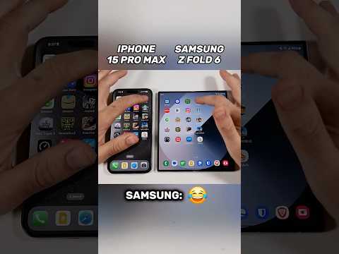 iPhone 15 Pro Max vs Samsung Z Fold 6 ⚡Is Apple Ready for the Fold? 🤔📱 #shorts