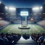 Generate a high-definition, realistic image representing a profound moment of loss in the sports world. It can depict a somber stadium filled with mourners, empty seats signifying absence, and a lowered flag, symbols of tribute and respect traditionally used in sporting events. The date or a message can be shown on a digital display, expressing the impact of the tragic loss on the athletic community.