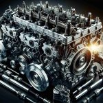 Create a high-definition, highly detailed image showcasing the power and craftsmanship of car engines, embodying the same levels of engineering excellence often associated with recognizable car manufacturers like Volkswagen. The image should include various components such as cylinder blocks, spark plugs, camshafts, and pistons, and ensure the image reflects precision, power, and technological advances.