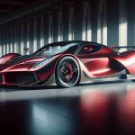 A high-definition, realistic depiction of an exquisite hypercar, boasting state-of-the-art technology. The vehicle embodies the epitome of speed and luxury, bearing a resemblance to the designs often seen in high-performance car models. It exhibits a striking red exterior, the aesthetic sleekness complemented by aerodynamic contours and impressive rims, matching the prestige commonly associated with reputed Italian sports car manufacturers.