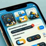 Generate a realistic, high-definition image of a new feature in iOS 18.1, specifically focused on streamlined email updates in the operating system. The image should display the interface of this feature on an Apple device, showing the notification preview of the email update, and the app icon. Include intuitive icons and smooth transitions for an improved user experience.