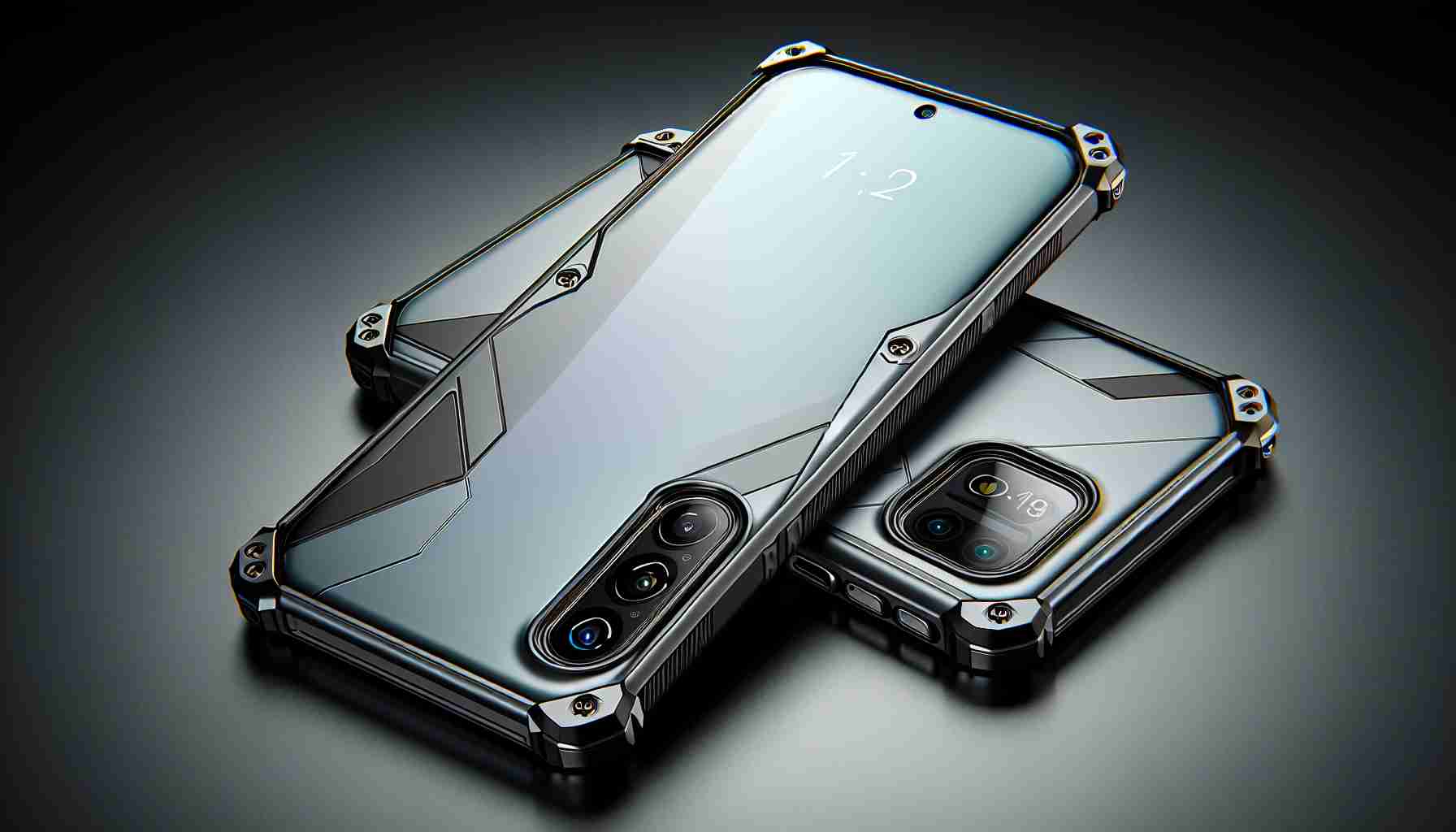 A high-resolution, realistic image of a high-end protective case designed specifically for a latest model smartphone. The case is made of durable materials that offer top-of-the-line protection. It fits perfectly to the contours of the smartphone, with precise cutouts for buttons, ports, and camera. The design of the case is sleek and modern, complementing the aesthetics of the smartphone.