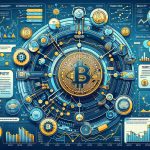 Generate a High Definition infographic visualizing the current trends in the cryptocurrency, specifically Bitcoin. It should illustrate market volatility, challenges such as fluctuations in value, and the impact of these factors on trading. The image should have visually appealing charts and graphs, probabilities of different future trends, and important data points highlighted. Note that the infographic needs to be neutral and factual, not promoting or discouraging investment.