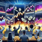 A high-definition, realistic depiction of a digital asset investment scenario experiencing a drastic change. The image could feature multiple screens displaying varying cryptocurrency charts demonstrating wild variations and shifts. One screen may show a decreasing trend while another might be skyrocketing, embodying the unpredictable nature of the crypto market. Also, depict a diverse group of investors reacting to these shifts. Include a Caucasian woman looking shocked at a computer screen, a Hispanic man enthusiastically pointing at a rising graph, and a Black man reflecting on graphs displayed on his tablet.