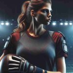 A high-definition, realistic image of a star sports player on the verge of making a return. She stands with determination in her eyes, geared up in her sports attire waiting for a comeback game. The tension is palpable as the world awaits her triumphant return.