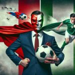 Create a high-definition image that metaphorically represents a soccer match between England and Ireland, where the outcome is unexpected and surprising.