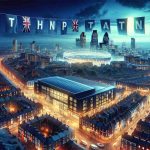 A high-definition, realistic photo of a cityscape of North London aglow with anticipation. Vivid imagery includes anticipation banners hanging in the streets, an atmosphere of excitement brewing amongst the city's inhabitants as they prepare for a significant, upcoming competitive event that could potentially shock the world.