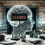 An image showing a symbolic representation of the end of ambitions in the neuroscience field. It could be a laboratory with abandoned neuroscience research equipment and paperwork, or a metaphorical image of a human brain overlaid with a 'closed' sign.