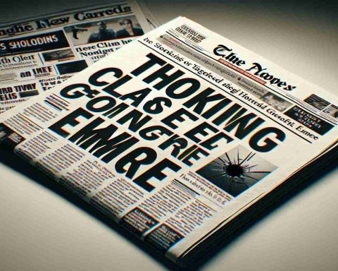 A realistic high-definition image of a newspaper or article headline that reads 'Shocking Claims of Targeted Gunfire Emerge'. It gives the appearance of being printed on a high-quality glossy paper with clearly legible and bold black letters against a light background for contrast. The article should be surrounded by an typical newspaper layout with other unrelated news items and ads around it, all blurred out to focus on the main headline. Please also include a generic placeholder photo related to the headline accompanying the article - it could be an abstract silhouette of a person, or a symbolic representation like a broken window maybe.