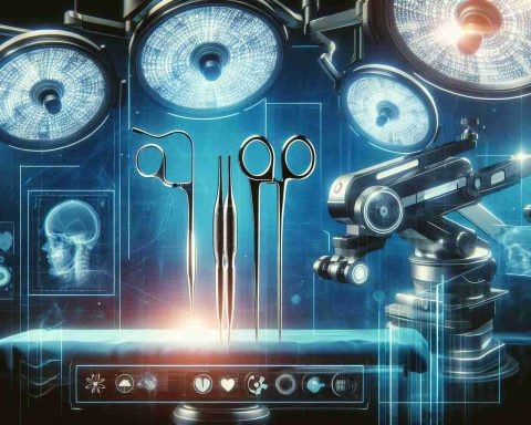 Create an HD illustration depicting a futuristic concept of surgery equipment, spotlighting devices known as surgical distractors. The devices should portray innovation and revolutionary changes in the medical field. The background should reflect a high-tech surgical room environment.