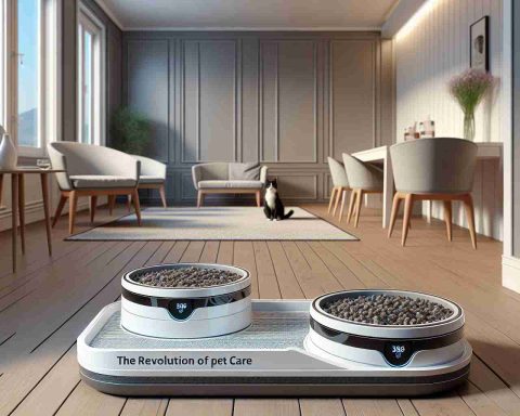 A high-definition, realistic image highlighting the future of pet care with a focus on 'litter robots'. These are sophisticated devices used for the sanitary needs of pets, showcasing the revolution in pet care technology. The scene should include a couple of these cutting-edge litter robots in a modern, clean, and well-lit room.