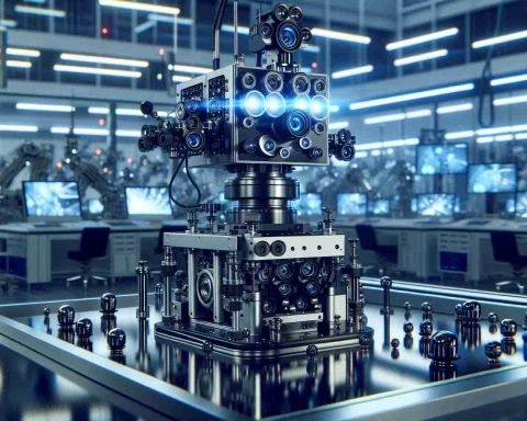 A high-definition, realistic image showcasing the revolution in robotic vision. A machine fitted with state-of-the-art visual sensors is interpreting the world around it. An array of sophisticated cameras and sensors work in unison as the machine processes information, forming its own perception of the environment. This transpires against the backdrop of a modern research lab, filled with innovative technology, crepuscular light bouncing off sleek metallic surfaces, signifying the dawn of an era fundamental to the future of robotics.