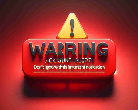 Generate a realistic high-definition image of a notification alert. The alert message reads: 'Warning: Account Alert! Don’t Ignore This Important Notification'. The background of the notification pop-up is a bright red with bold, white letters bearing the warning message. Let's add a yellow triangle with an exclamation point in it, typically associated with alerts, to the left of the text. The overall atmosphere should evoke a sense of urgency and importance.