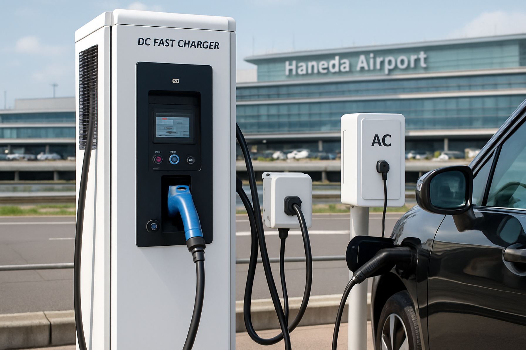 羽田空港にEV革命到来！最新急速充電器&コンセントが2025年春デビュー 